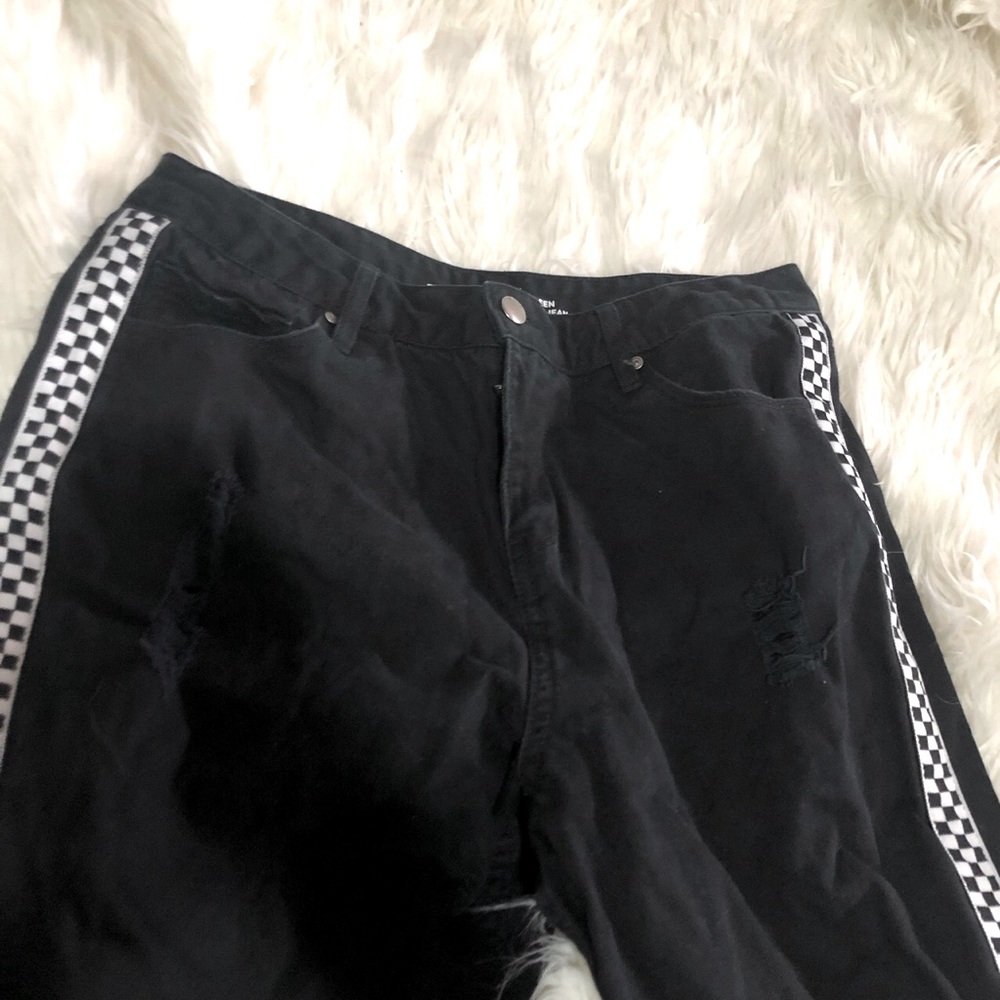 Empyre black ripped straight leg jeans